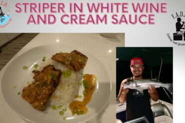 An easy striper in white wine and butter sauce recipe - Lake Pleasant Arizona