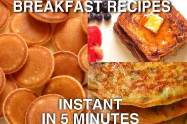 3 *INSTANT* BREAKFAST RECIPES | MINI PANCAKES | FRENCH TOAST | SAVORY PANCAKES