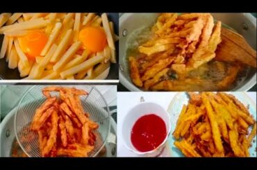 Egg French Fries Recipe_ Crispy French Fries Recipe_ Egg snacks Recipe