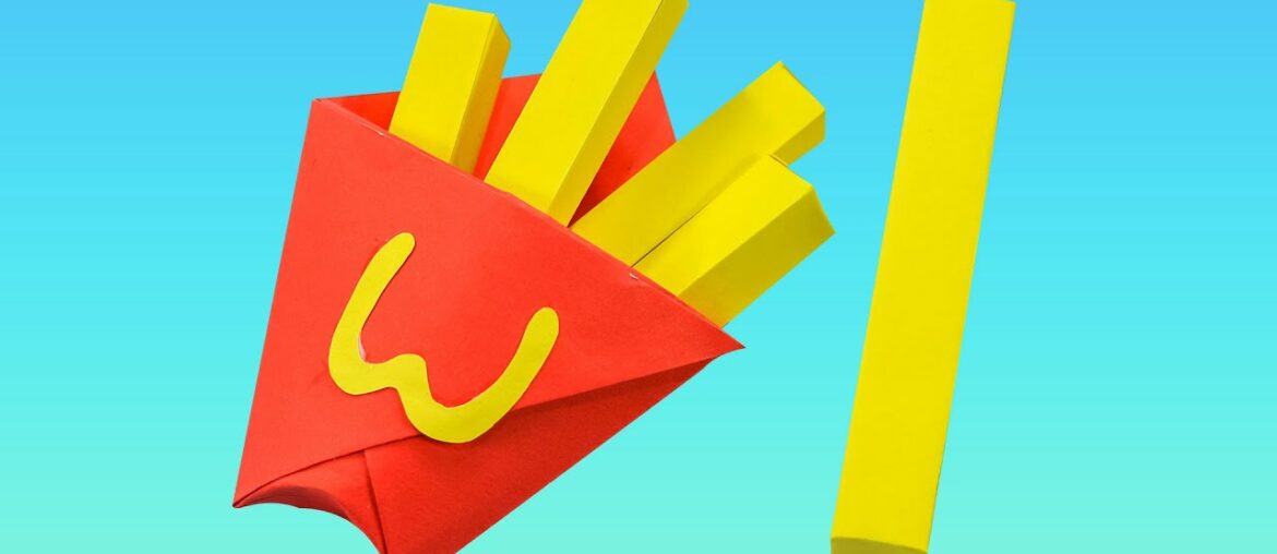 Origami Fries Tutorial - How to Fold a Origami French Fries - Origami Food Tutorial - Paper Crafts