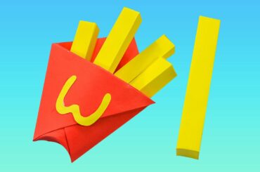 Origami Fries Tutorial - How to Fold a Origami French Fries - Origami Food Tutorial - Paper Crafts