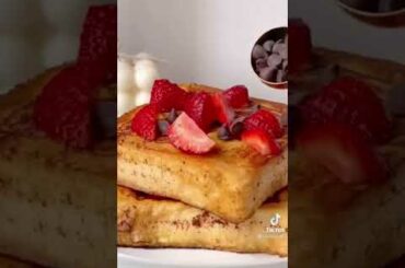 Breakfast recipe tiktok | french toast | french toast recipe | how to make french toast #shorts