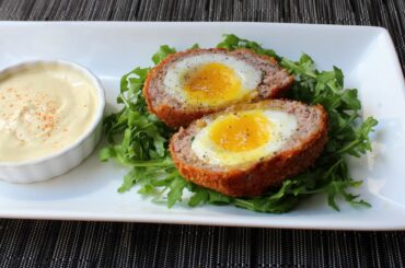 Scotch Eggs -  Crispy Sausage-Wrapped Soft Cooked Egg - How to Make Scotch Eggs