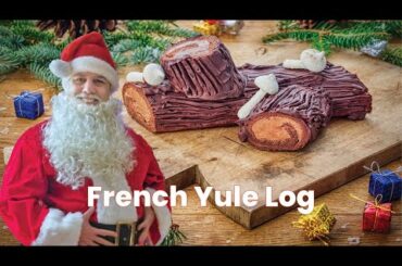 Traditional French Christmas Yule Log Cake Recipe