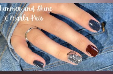 Shimmer and shine x Marla Kris fall dip powder Collab “Wine Down” trio!