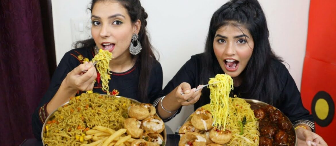 Golgappa Dahi Puri, Maggi, Noodles Manchurian and French Fries Eating Challenge | Food Challenge