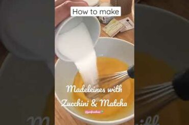 Zucchini Matcha Madeleines Recipe | French Style Cookies