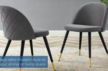 Cordial Performance Velvet Dining Chair Set of Two