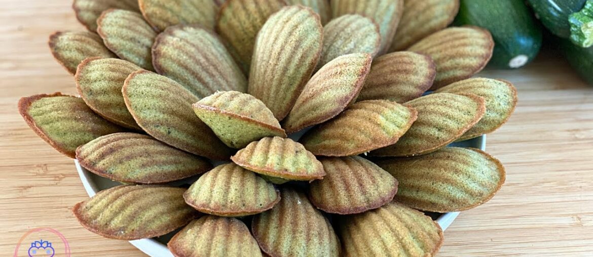 How to make Madeleines Cookies with Zucchini and Matcha |Madeleines Recipe | French Style Cookies