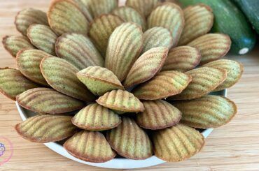 How to make Madeleines Cookies with Zucchini and Matcha |Madeleines Recipe | French Style Cookies