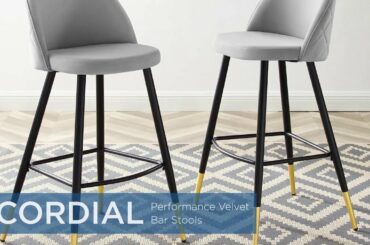 Cordial Performance Velvet Dining Bar Stools
