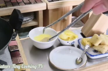 My Mini Food | How to Make French Toast With Egg and Butter | Easy Recipe | ASMR Miniature Cooking