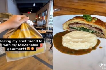 A chef's McDonald's hack went viral on TikTok 'After he turned a burger into a gourmet dinner