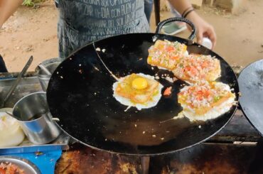 Indian Style Egg French Toast | Masala Omelet Sandwich | Indian Street Food