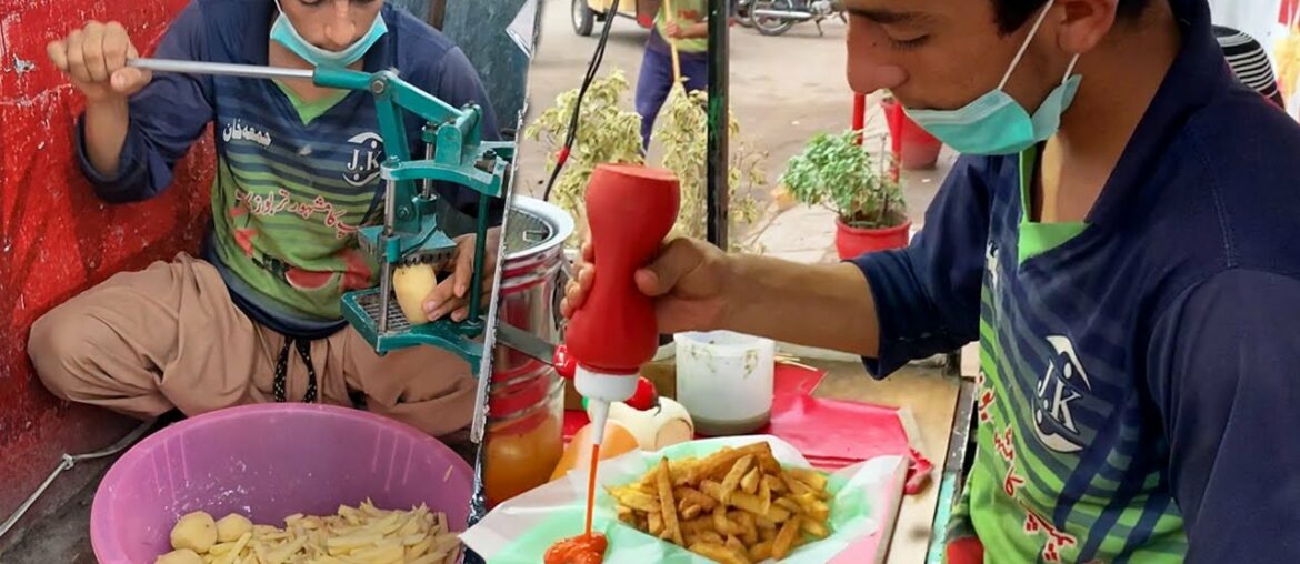 Crispy French Fries Making By Peshawari Boy | Mcdonald's & OPTP Fries Recipe, Street Food Aloo Chips