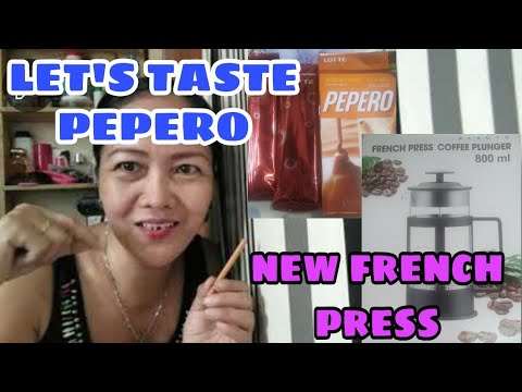 FOOD TASTE | PEPERO KOREAN BRAND AND UNBOXING NEW FRENCH PRESS FOOD TASTE | PEPERO KOREAN BRAND AND UNBOXING NEW FRENCH PRESS