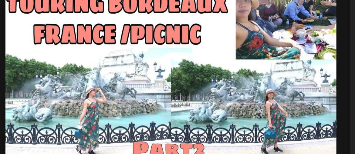 Touring Bordeaux France/ PICNIC with my Classmate. Part2