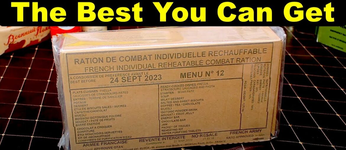 BRAND NEW Menu French MRE Review Seafood Pilaf And Strasbourg Sausages