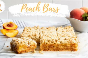 Amazing Peach Bars | easy, plant-based, vegan