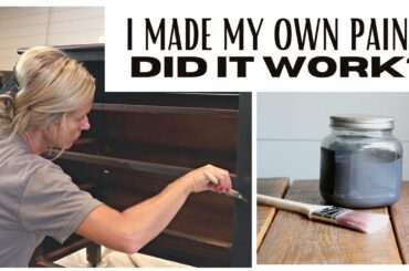 Homemade Paint Recipe ~ Milk Paint Tutorial ~ Painted Furniture makeover ~ Paint from Scratch Idea