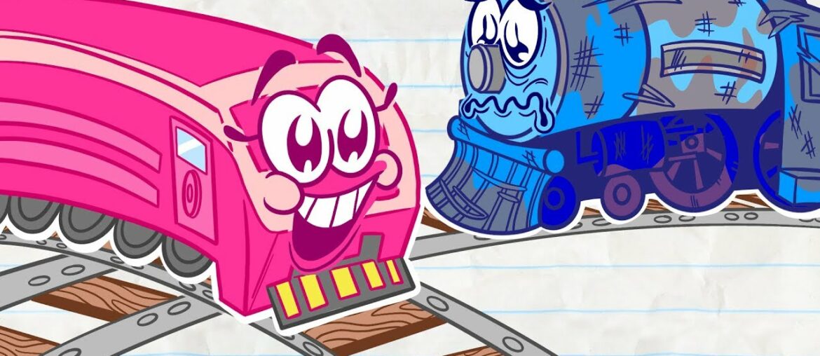 Pencilmate CONDUCTS A Train! | Animated Cartoons Characters | Animated Short Films