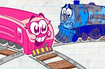 Pencilmate CONDUCTS A Train! | Animated Cartoons Characters | Animated Short Films