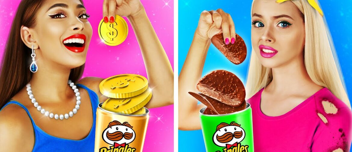 RICH FOOD VS POOR FOOD | Eating Expensive Giant Burger & Cheap Cake! Epic Battle by RATATA CHALLENGE RICH FOOD VS POOR FOOD | Eating Expensive Giant Burger & Cheap Cake! Epic Battle by RATATA CHALLENGE