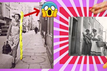 A French woman with her baguette and six bottles of wine, Paris, France, 1945