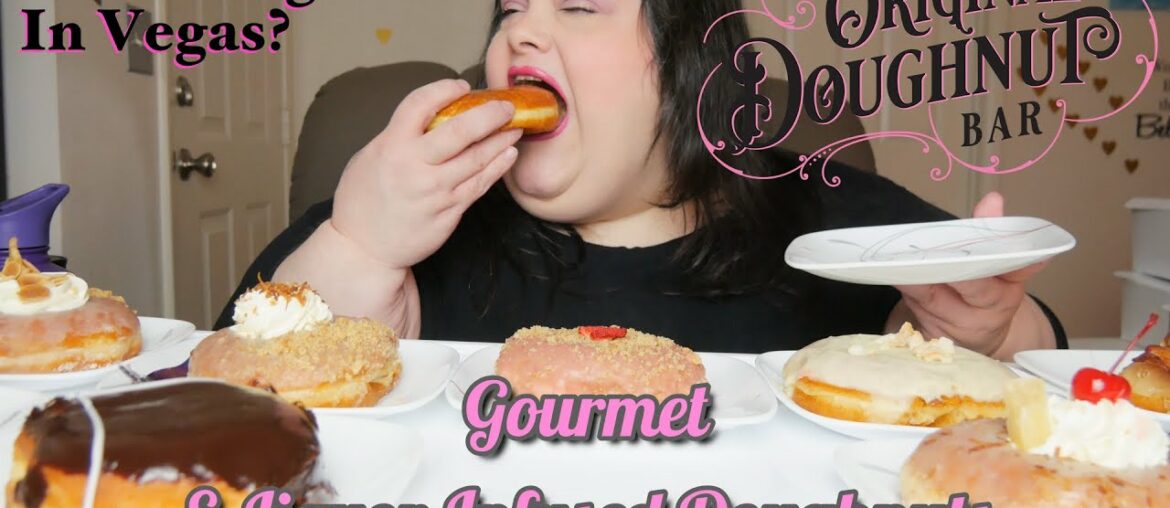 The Original Doughnut Bar Gourmet & Liquor Infused Doughnuts Tasting and Review Mukbang Eating Show