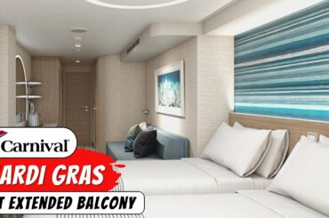 Carnival Mardi Gras | Aft Extended Balcony Stateroom Full Walkthrough Tour & Review 4K