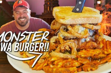Legendary Monster Burger Challenge w/ Iowa Pork Tenderloin!!