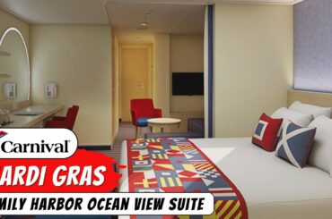 Carnival Mardi Gras | Family Harbor Ocean View Suite Full Walkthrough Tour & Review 4K