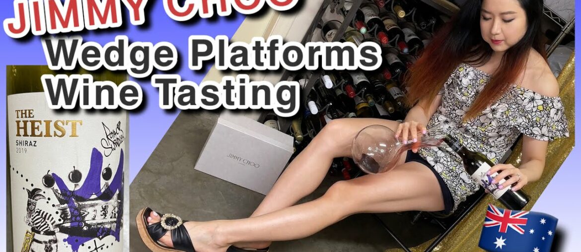 Jimmy Choo Wedge Platforms Sandals Shoeplay Wine Tasting, New Shoes, Australian Shiraz