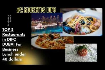 Dubai Finest Business Lunch Restaurants in Dubai International Financial Center|DIFC.#Shorts