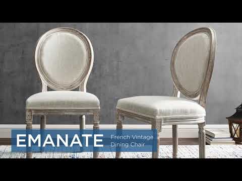 Emanate French Vintage Upholstered Dining Chair Emanate French Vintage Upholstered Dining Chair