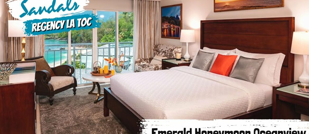 Emerald Honeymoon Oceanview (GO) | Sandals La Toc, St Lucia | Walkthrough Room Tour & Review 4K