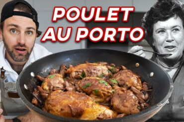 Julia Child's Roast Chicken with Port Wine, Cream and Mushrooms | Jamie & Julia