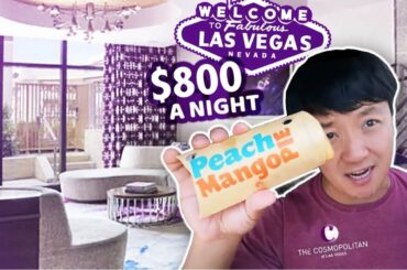 48 HOUR The Cosmopolitan Hotel LANAI SUITE & FOOD REVIEW & Trying JOLLIBEE Las Vegas