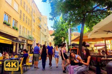 Metz, France -  Shopping streets, Cafes and Restaurants (4K UHD)