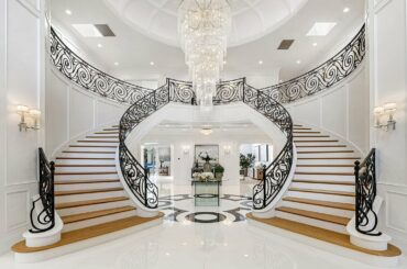 Inside A $10,990,000 French Mansion in North Arcadia with beautiful landscaping