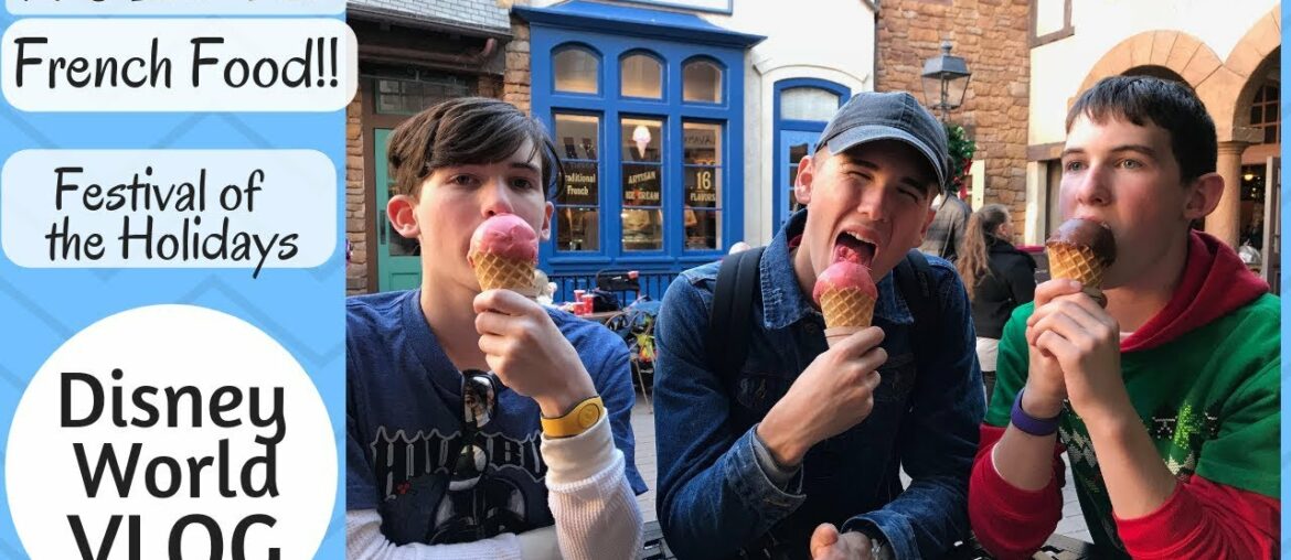 We LOVE French Food!  Epcot France Pavilion & Festival of Holidays - Disney World Vlog