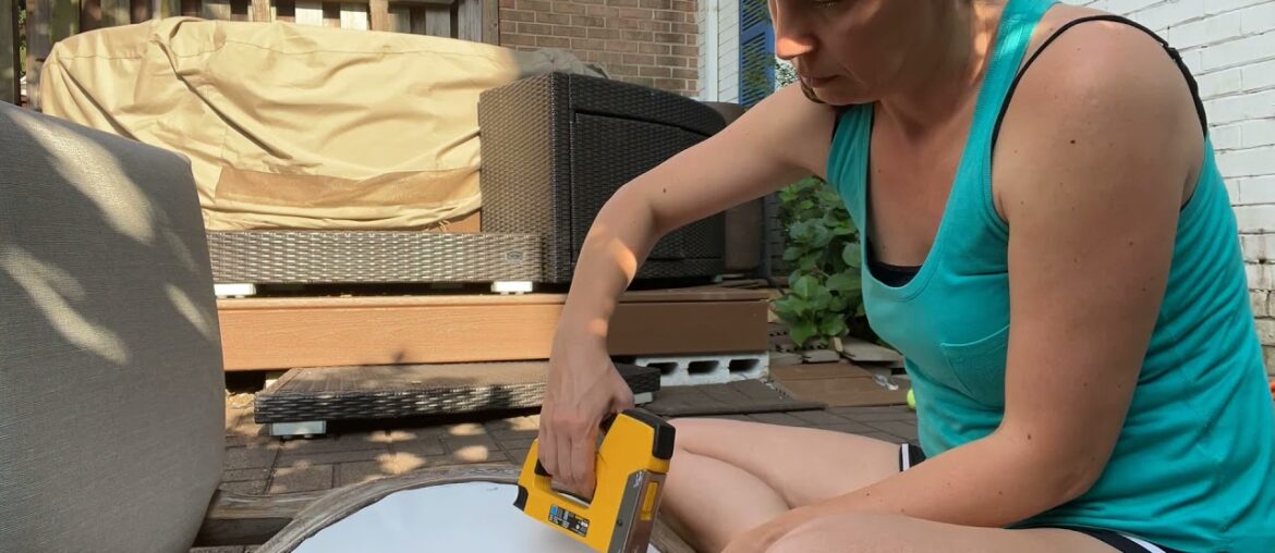 Reupholstering a French provincial dining chair