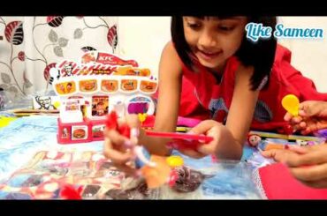 KFC Restaurants Toy House Unboxing. Barbie and Little Mermaid Toys #OMG Dolls #LOL Dolls #Likesameen