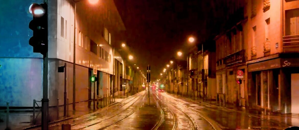 Walking alone in the rain at night | No Noises | Walk in Bordeaux 4k | ASMR Rain sounds for sleeping Walking alone in the rain at night | No Noises | Walk in Bordeaux 4k | ASMR Rain sounds for sleeping