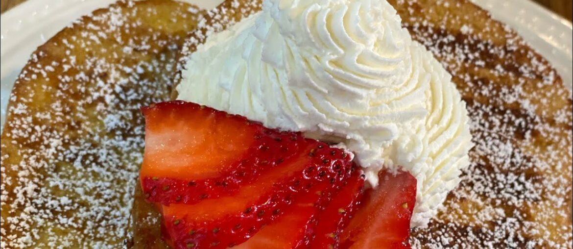 Easy Restaurant Dining at Home. French Toast with Homemade Whip.