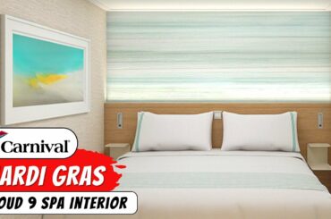 Carnival Mardi Gras | Cloud 9 Spa Interior Stateroom Full Walkthrough Tour & Review 4K