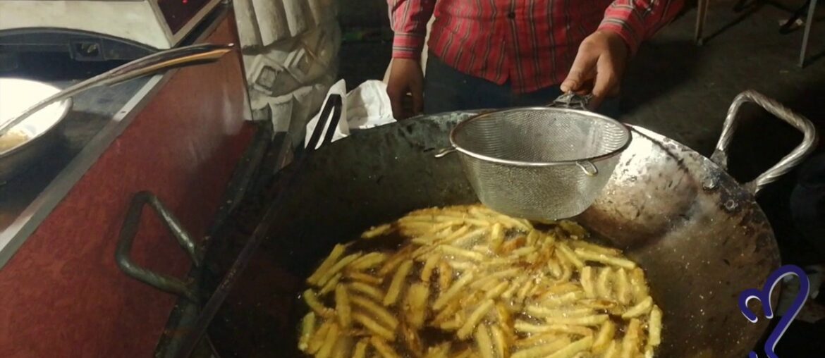 French Fries Street Food of Karachi, Pakistan.