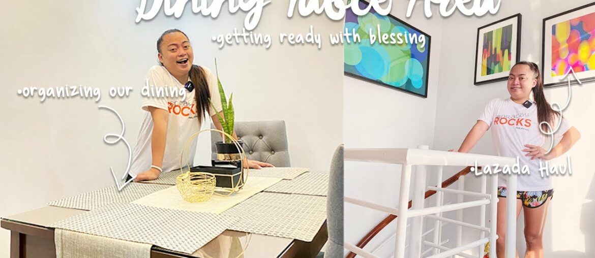 DINING TABLE SET UP *getting ready with blessing, organizing our dining + lazada haul