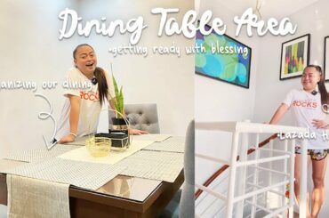 DINING TABLE SET UP *getting ready with blessing, organizing our dining + lazada haul