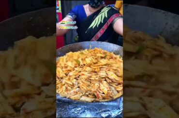 Hardworking Aunty Selling Pasta on Street | Desi Style Pasta | Indian Street Food #shorts